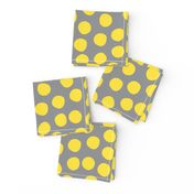 Organic random dots yellow grey