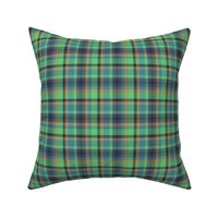 BNS3 - MED - Tartan Plaid in Orange - Teal Blue - Purple - Green 