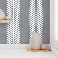 Laurel Leaf Stripe on Charcoal