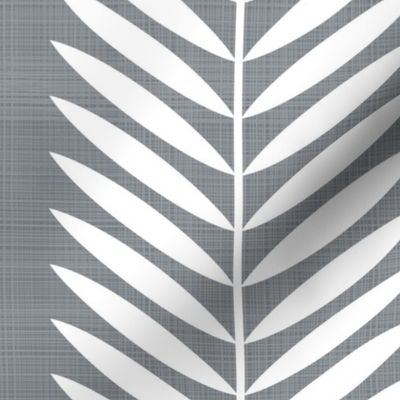 Laurel Leaf Stripe on Charcoal