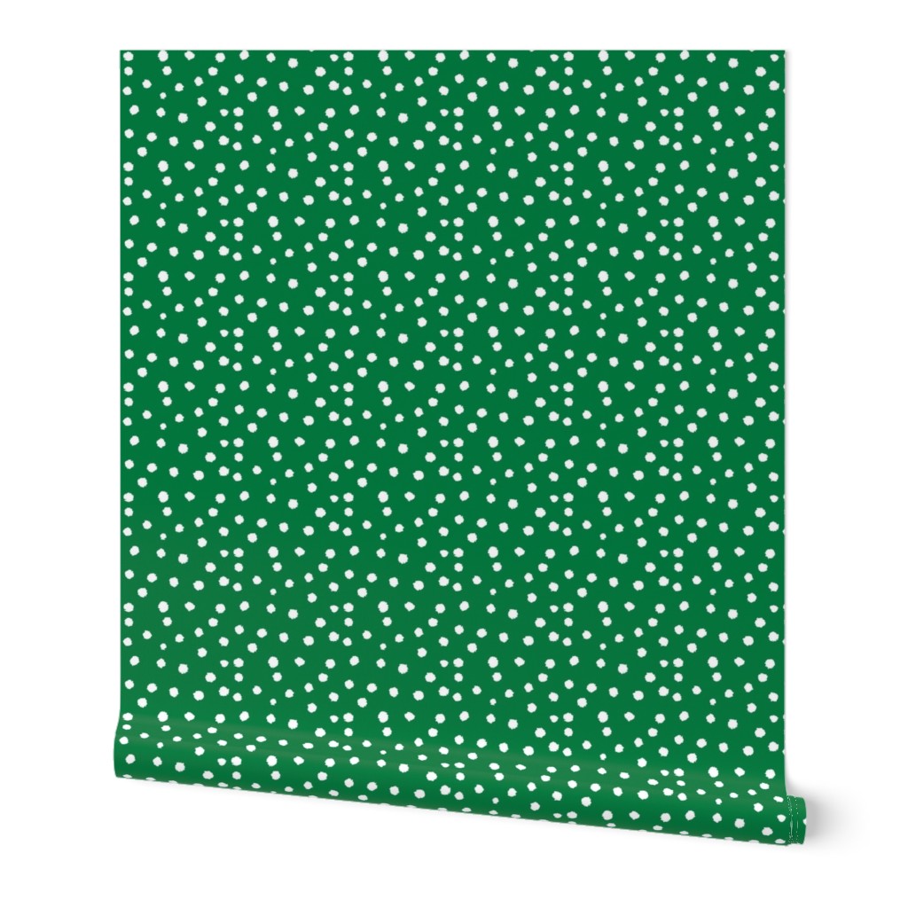 Painted Polka Dot // Kelly Green