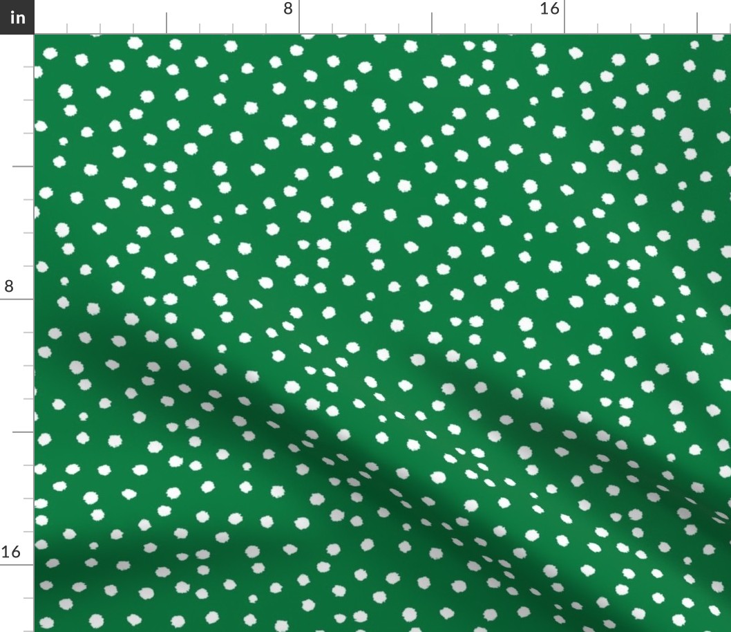 Painted Polka Dot // Kelly Green