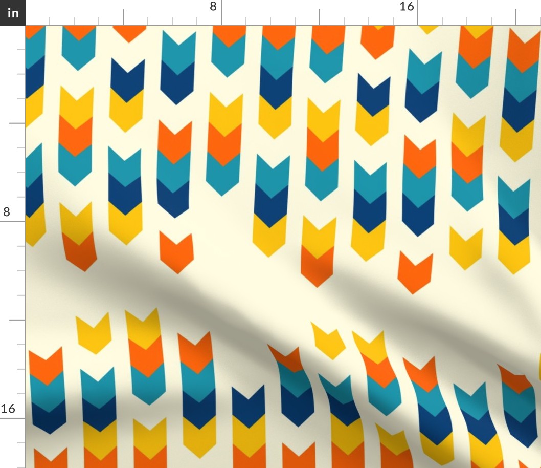 Arrows asymmetric colorful tribal vertical stripes 