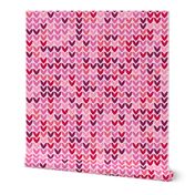 Valentine's Barbie Pink hearts knit