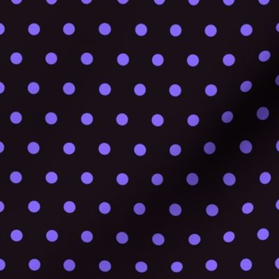 Tiny small polka dots purple black dog bandana
