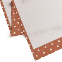 Terracotta cream polka dots