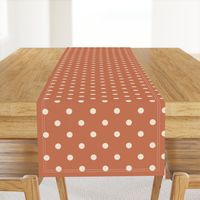 Terracotta cream polka dots