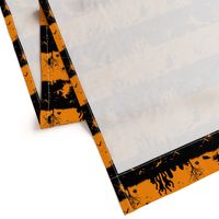 Pale Pumpkin Orange and Black Halloween Nightmare Stripes 