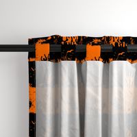 Dark Pumpkin Orange and Black Halloween Nightmare Stripes 