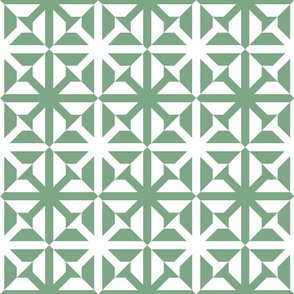 Tiles check jade green concrete style large