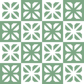 Oriental Jade green cut outs tiles check