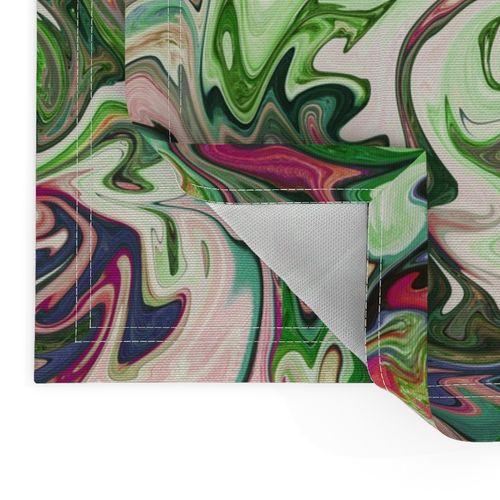 BNS4 - LG -  Marbled Mystery Swirls in Green - Pink - Purple 