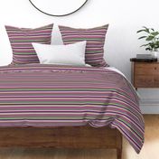 BNS4 - Variegated Crosswise Stripe in Moss Green - Cadet Blue - Maroon - Mauve