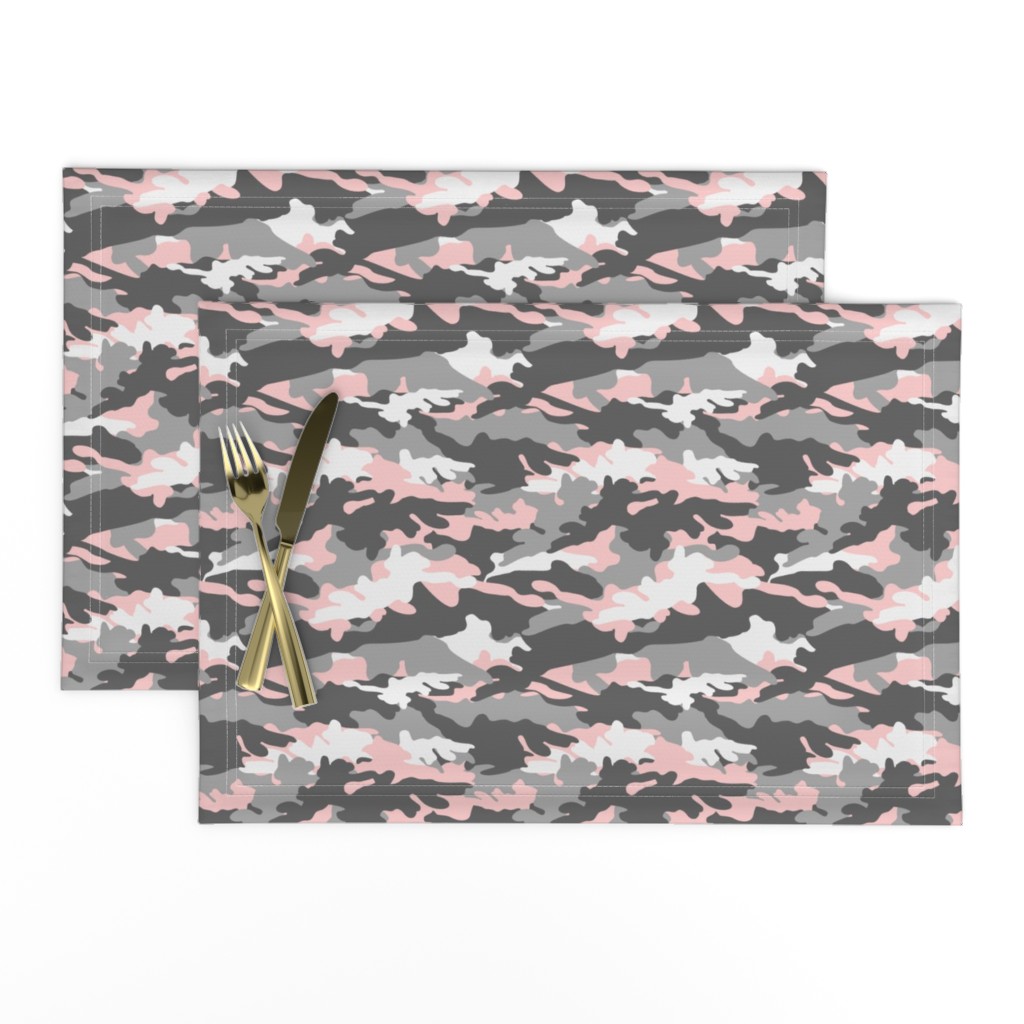 pink and grey camouflage - camo - little lady coordinate