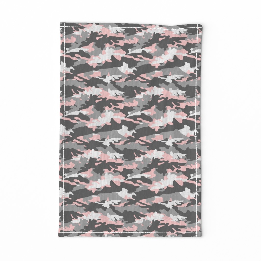 pink and grey camouflage - camo - little lady coordinate