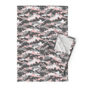 pink and grey camouflage - camo - little lady coordinate