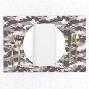 pink and grey camouflage - camo - little lady coordinate