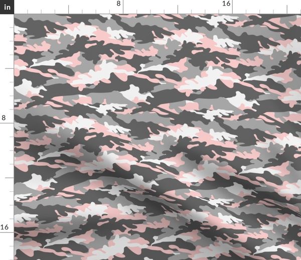 Pink And Grey Camouflage Camo Little Spoonflower