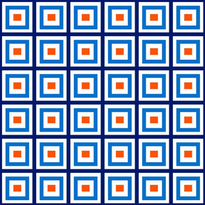 Squared in Blue Orange