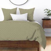 Geometrical Acorns Fall Autumn on Olive Green Tiny Small 