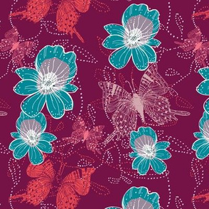 Go tropical purple with teal orchid