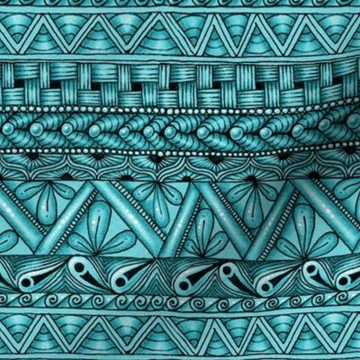 Zen stripes horizontal teal