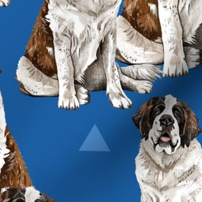 Saint Bernard on Blue (large)