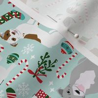 RAILROAD - pitbulls christmas fabric cute dog christmas pitbull terrier fabric pitbull design christmas xmas dog fabric