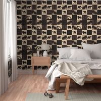 Serengeti Quilt - Sepia - African Safari Wildlife