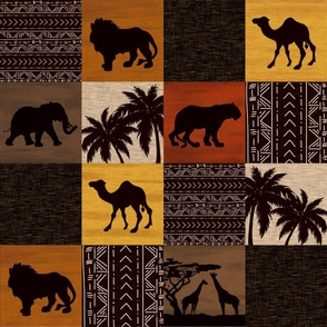 Serengeti Quilt - color - safari wildlife