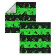 Monster Green and Black Halloween Nightmare Stripes 