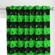 Monster Green and Black Halloween Nightmare Stripes 