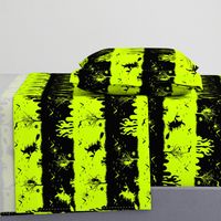 Slime Green and Black Halloween Nightmare Stripes 