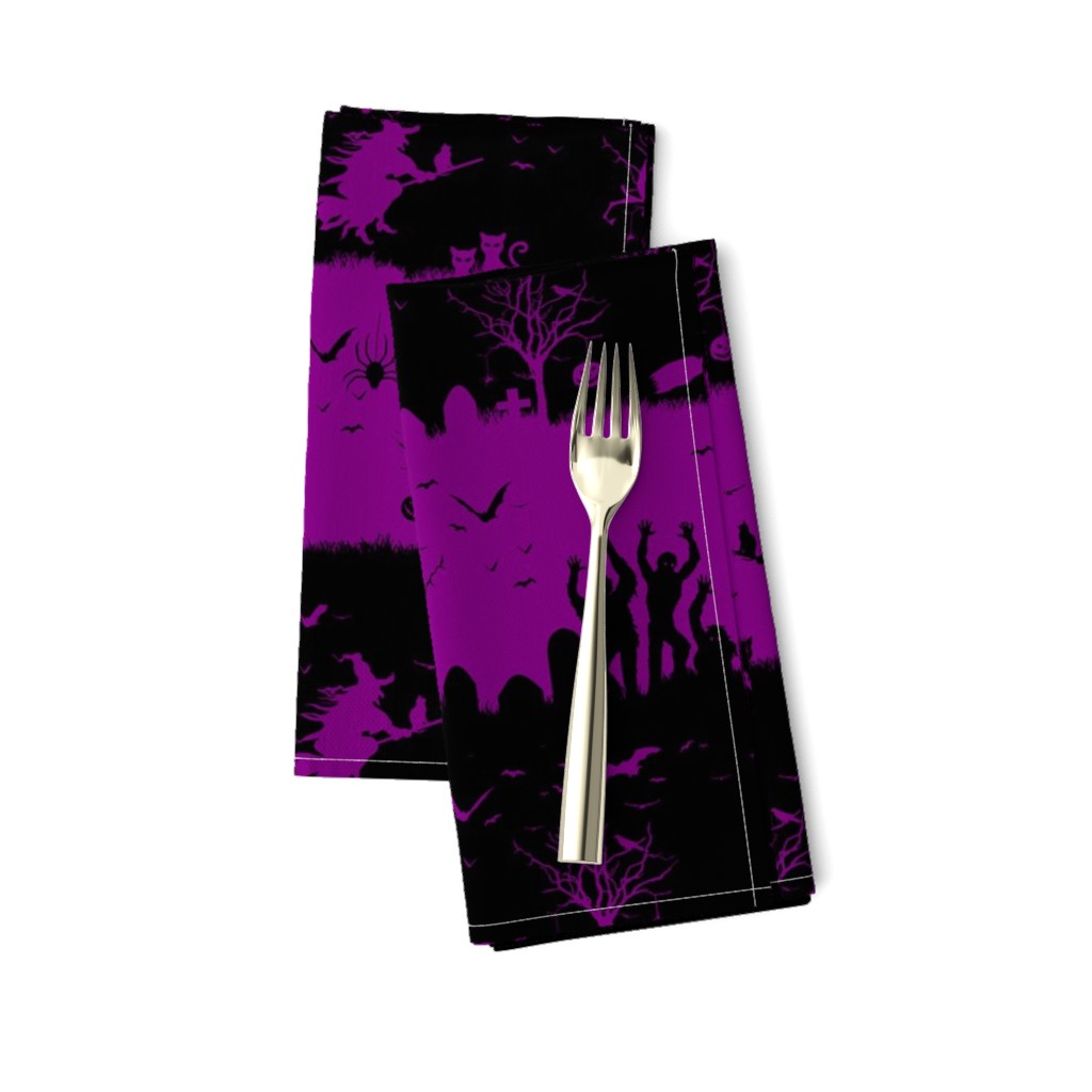 Black and Purple Halloween Zombie Stripes