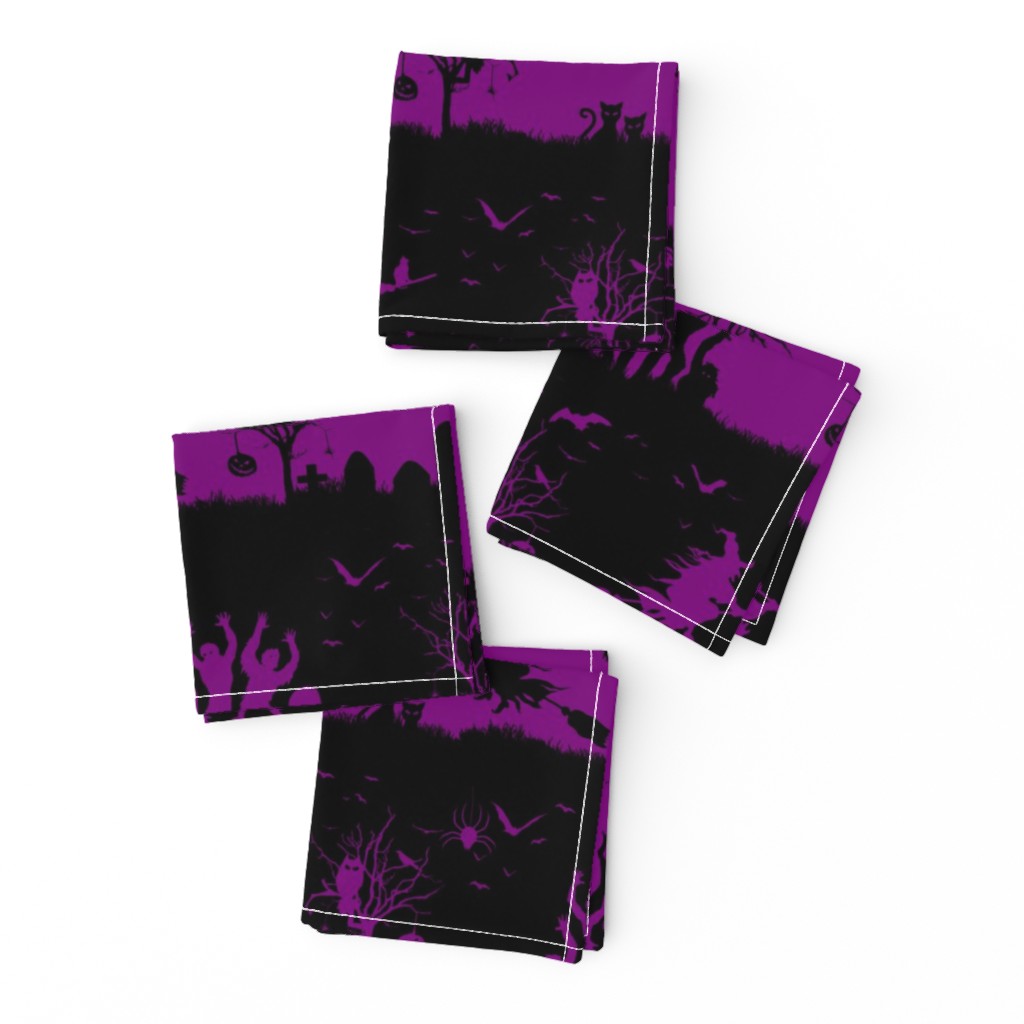 Black and Purple Halloween Zombie Stripes