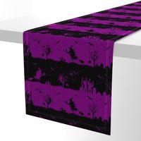Black and Purple Halloween Zombie Stripes