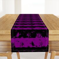 Black and Purple Halloween Zombie Stripes