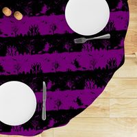 Black and Purple Halloween Zombie Stripes