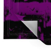 Black and Purple Halloween Zombie Stripes