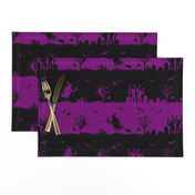 Black and Purple Halloween Zombie Stripes