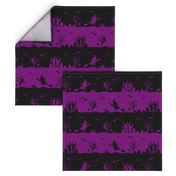 Black and Purple Halloween Zombie Stripes