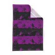 Black and Purple Halloween Zombie Stripes