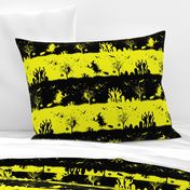 Cats Eye Yellow and Black Halloween Nightmare Stripes 