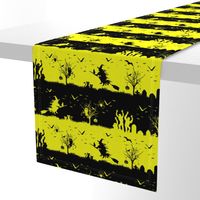 Cats Eye Yellow and Black Halloween Nightmare Stripes 