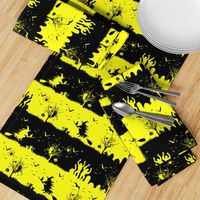 Cats Eye Yellow and Black Halloween Nightmare Stripes 