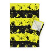 Cats Eye Yellow and Black Halloween Nightmare Stripes 