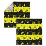 Cats Eye Yellow and Black Halloween Nightmare Stripes 