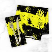 Cats Eye Yellow and Black Halloween Nightmare Stripes 