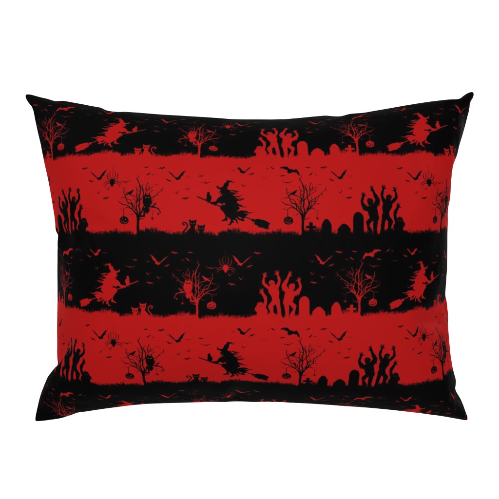 Blood Red and Black Halloween Nightmare Stripes 