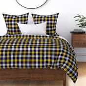 Campbell of Loch Awe tartan, yellow-navy variant, 6"